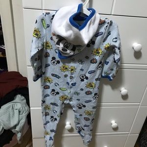 Mickey Mouse footy pajamas bib n onesie